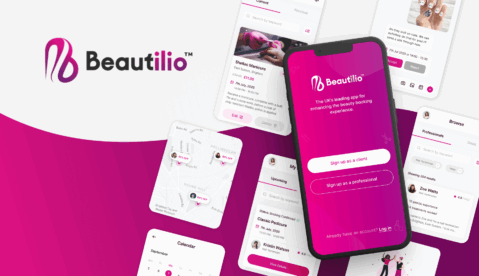 beautilio / book in beauty mobile application with backoffice for booking specialists mockup 2