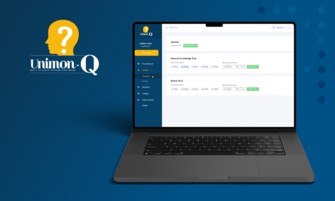 Unimonq web platform quiz game mock-up developed by TH-EY