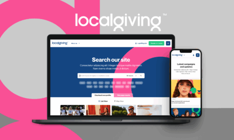 localgiving web application mockup