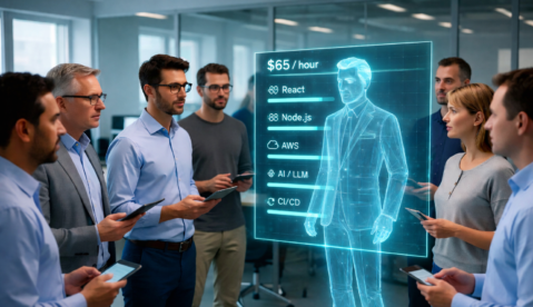 Team augmentation vs hiring: compare the real costs - Hero image illustration