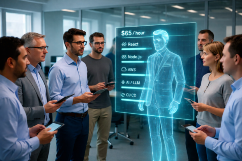 Team augmentation vs hiring: compare the real costs - Hero image illustration